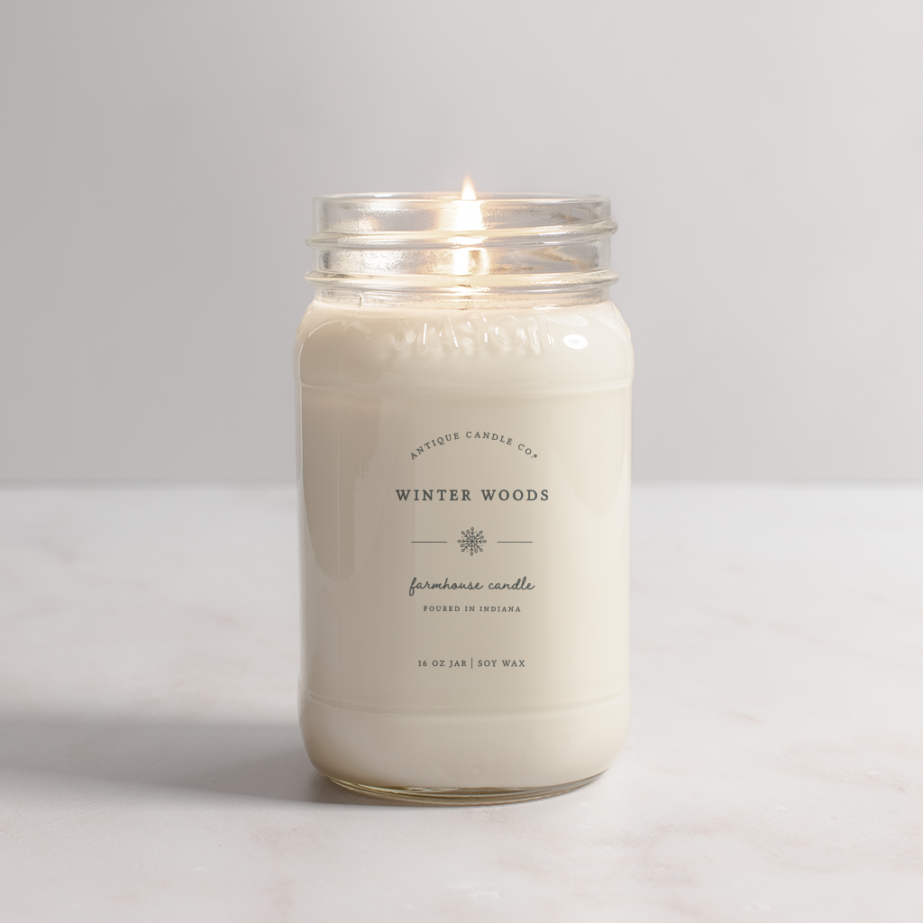 Winter Woods - Soy Wax Mason Jar Candle