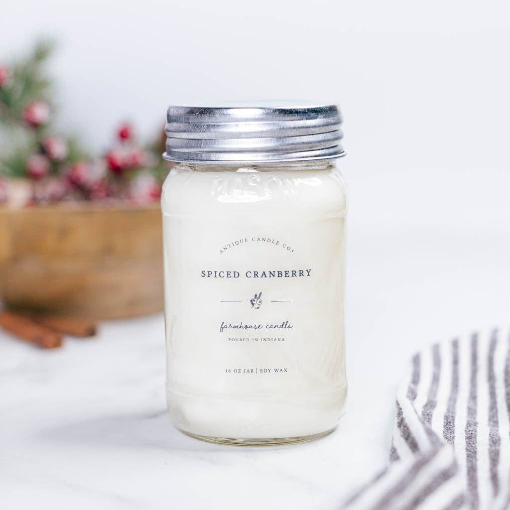 Spiced Cranberry - Soy Wax Mason Jar Candle