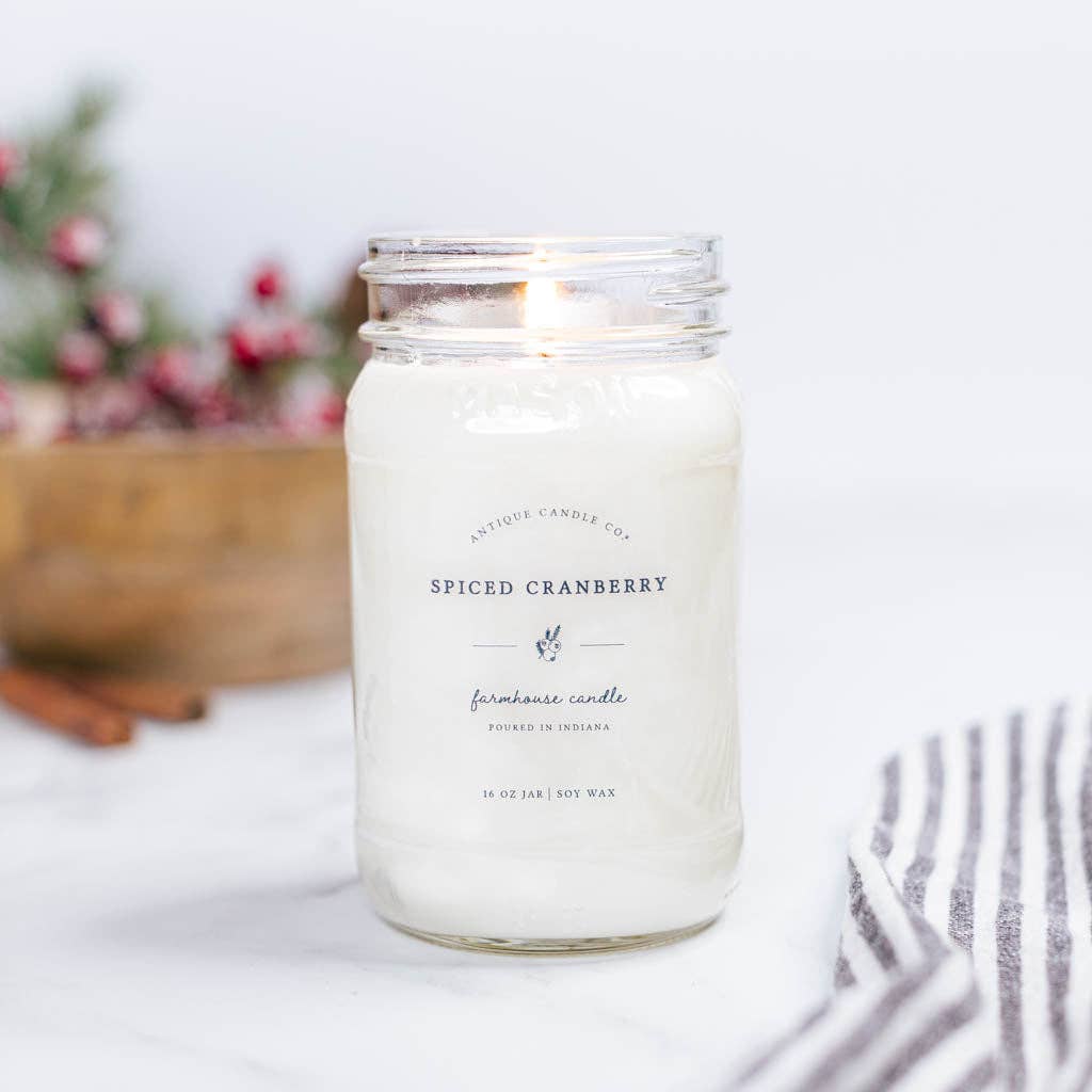 Spiced Cranberry - Soy Wax Mason Jar Candle