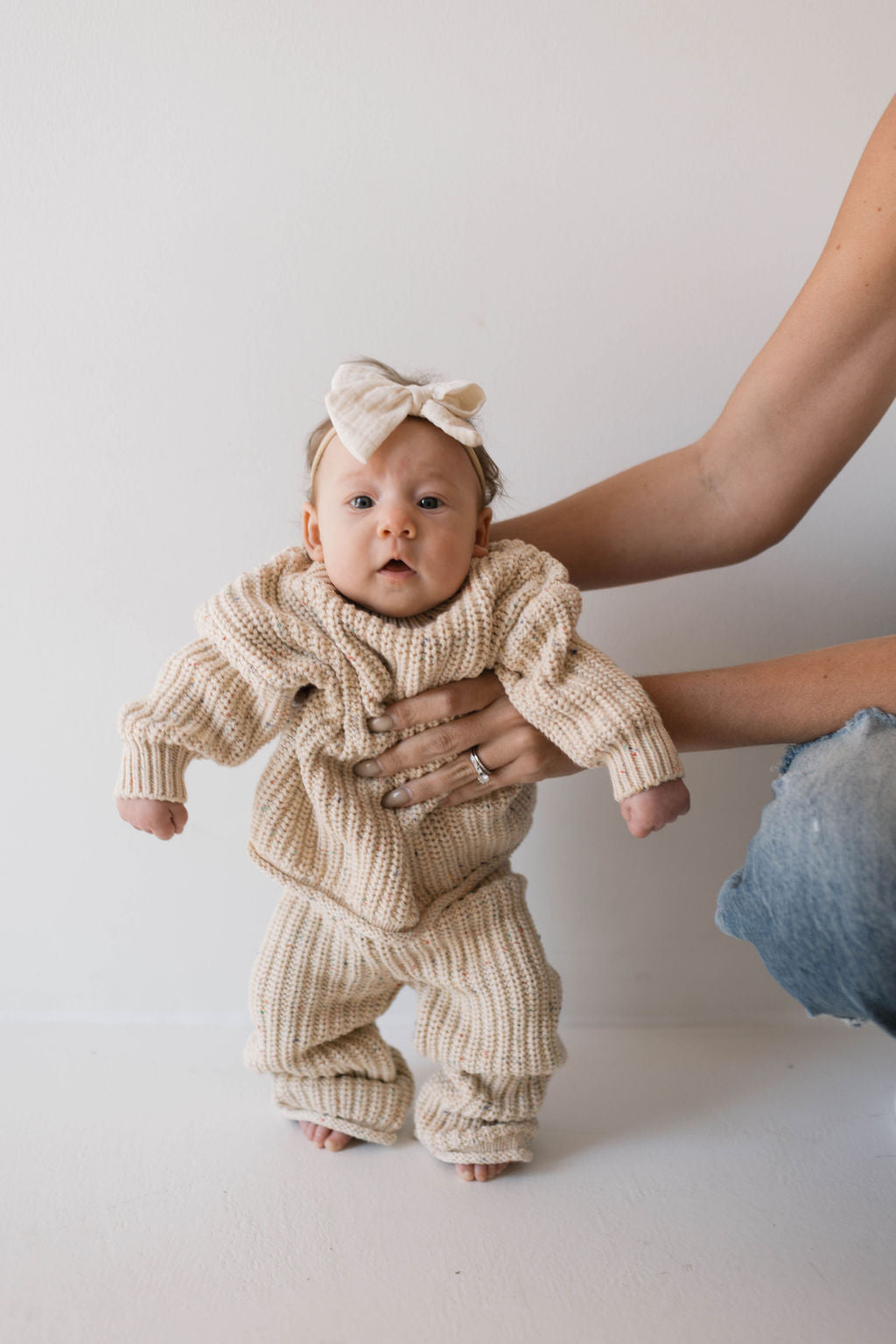 Knit Pant Set | Wheat Confetti