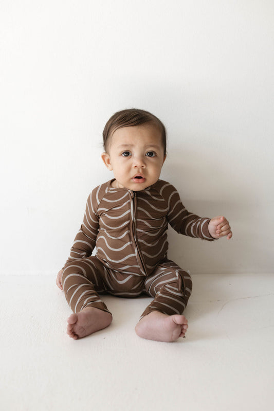 Bamboo Zip Pajamas | Static Waves