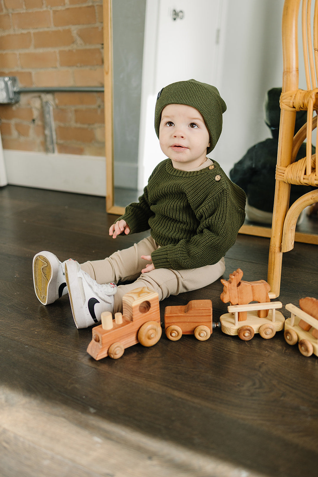 Green Mebie Baby Beanie