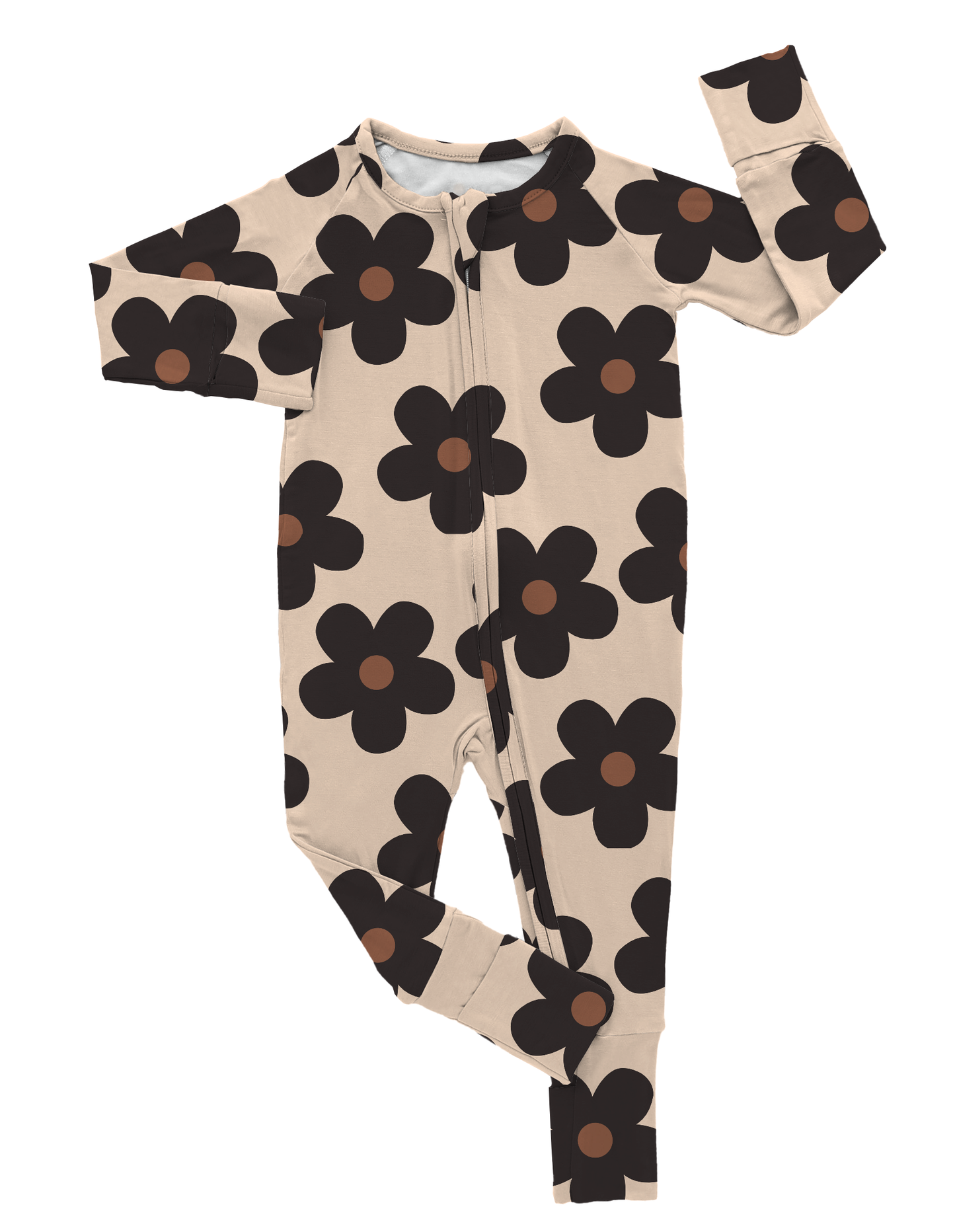 Fall Neutral Daisy | Bamboo Romper