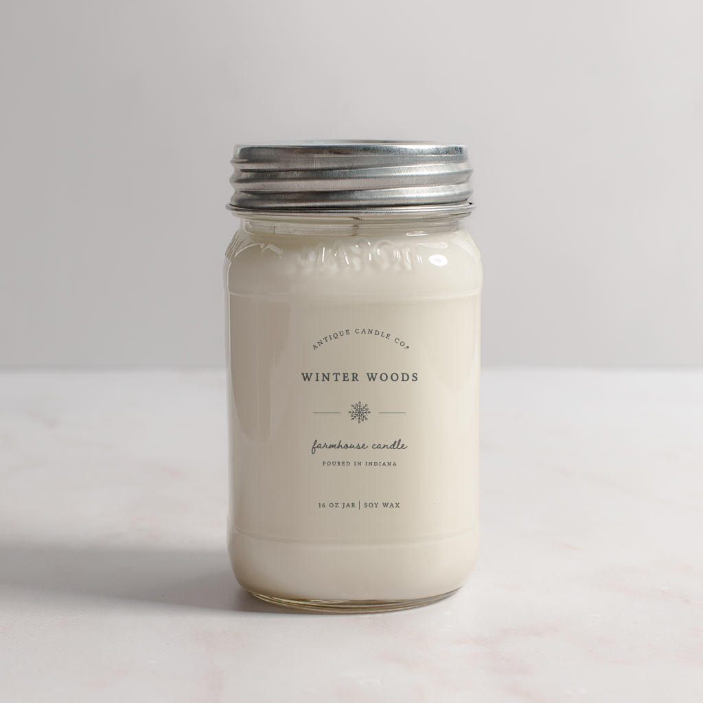 Winter Woods - Soy Wax Mason Jar Candle