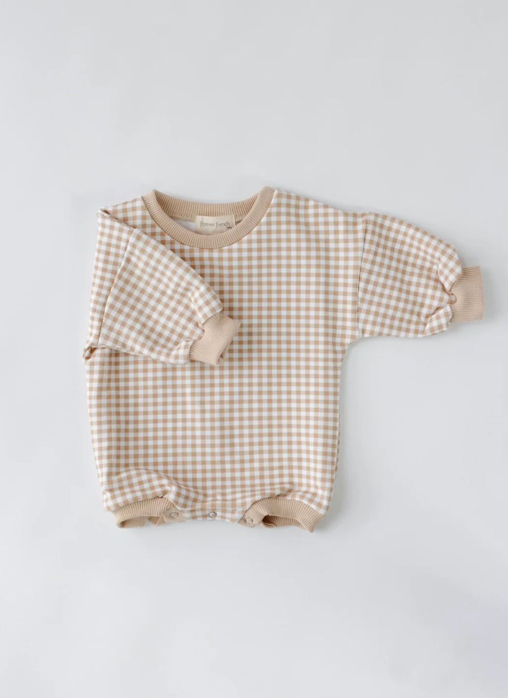 Goldie Gingham | Sweatshirt Romper