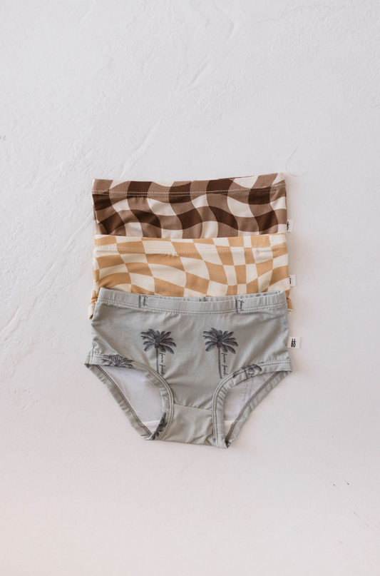 Girl's Bamboo Briefs (3 Pack) | Gold Coast, Groovy Gingham & Summer Dreamin'