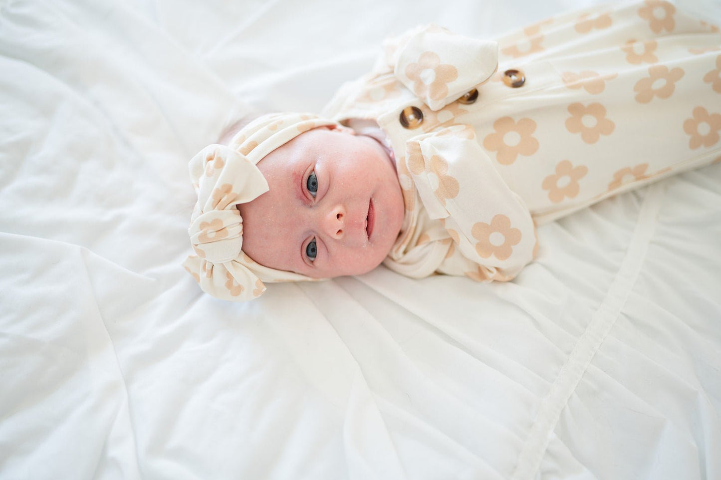 Knotted Headband - Blush Daisy