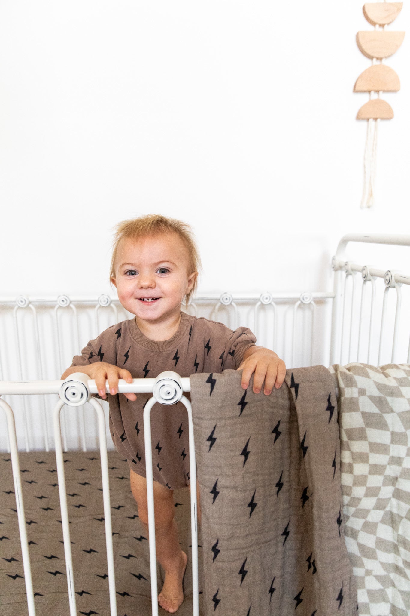 Muslin Crib Sheet | Lightning Bolt - PRE ORDER SHIPS NOV 20th