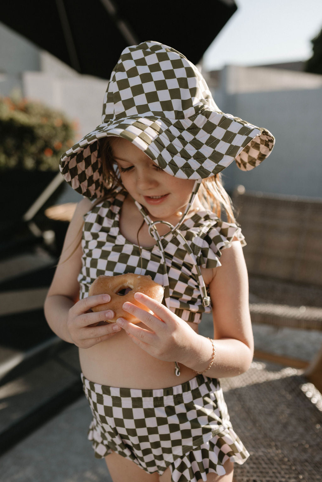 Sunhat |  Wave Chaser Olive Checker