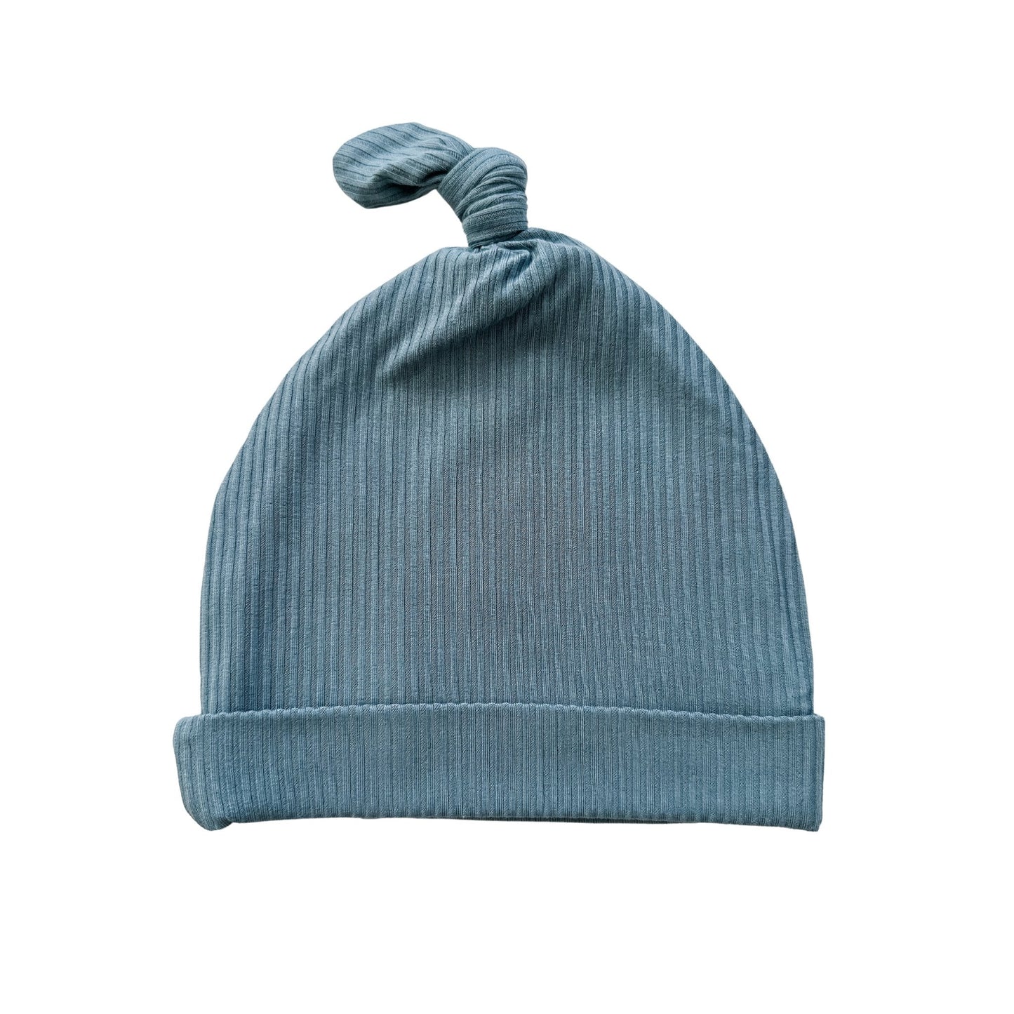 Knot Hat - Arona Blue Ribbed