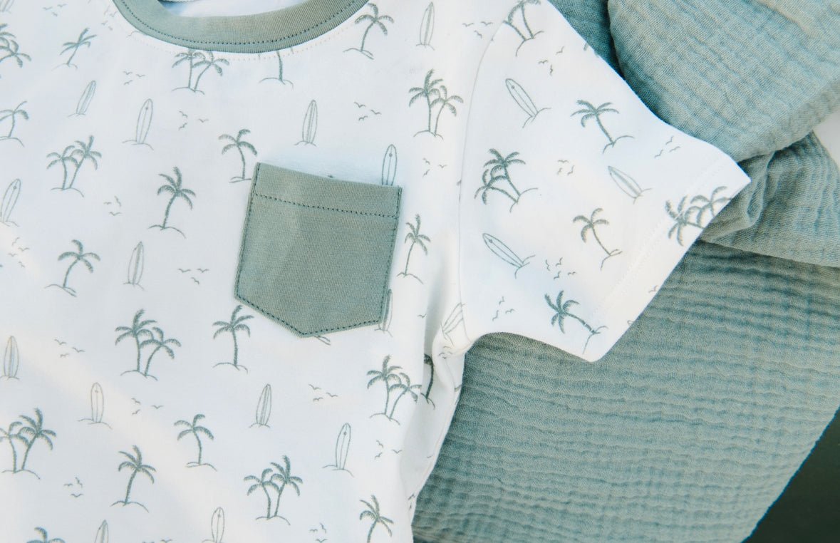 Organic Short Sleeve Shirt - Palm Beach