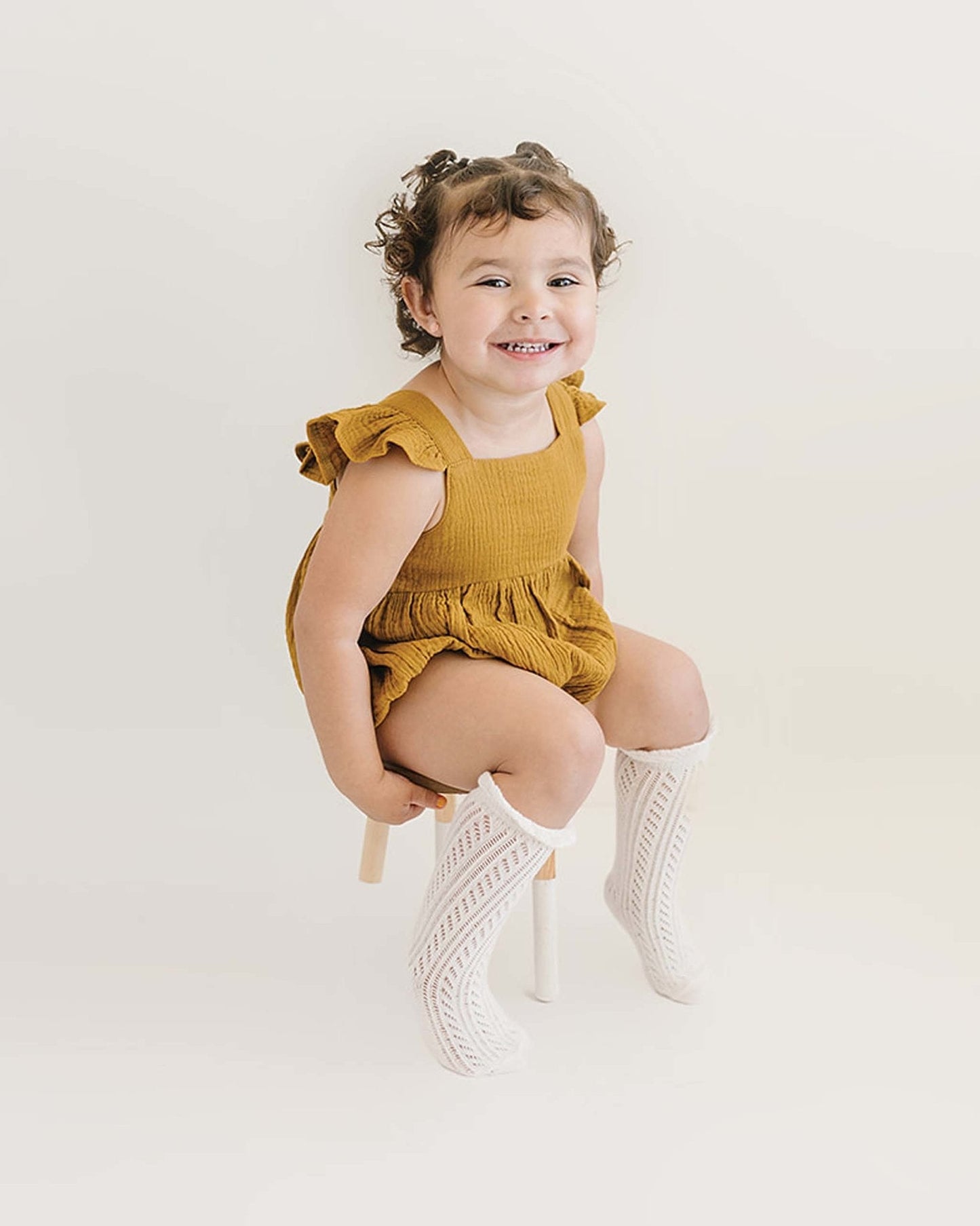 Ruffle Top Knee High Socks