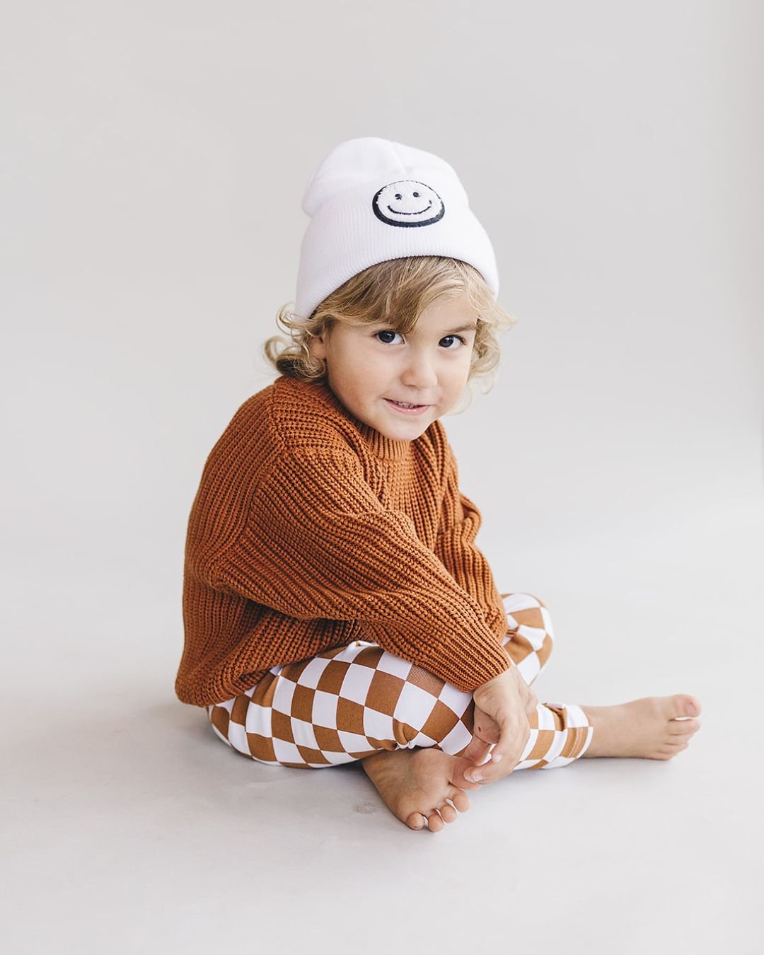 Smiley Beanie | White