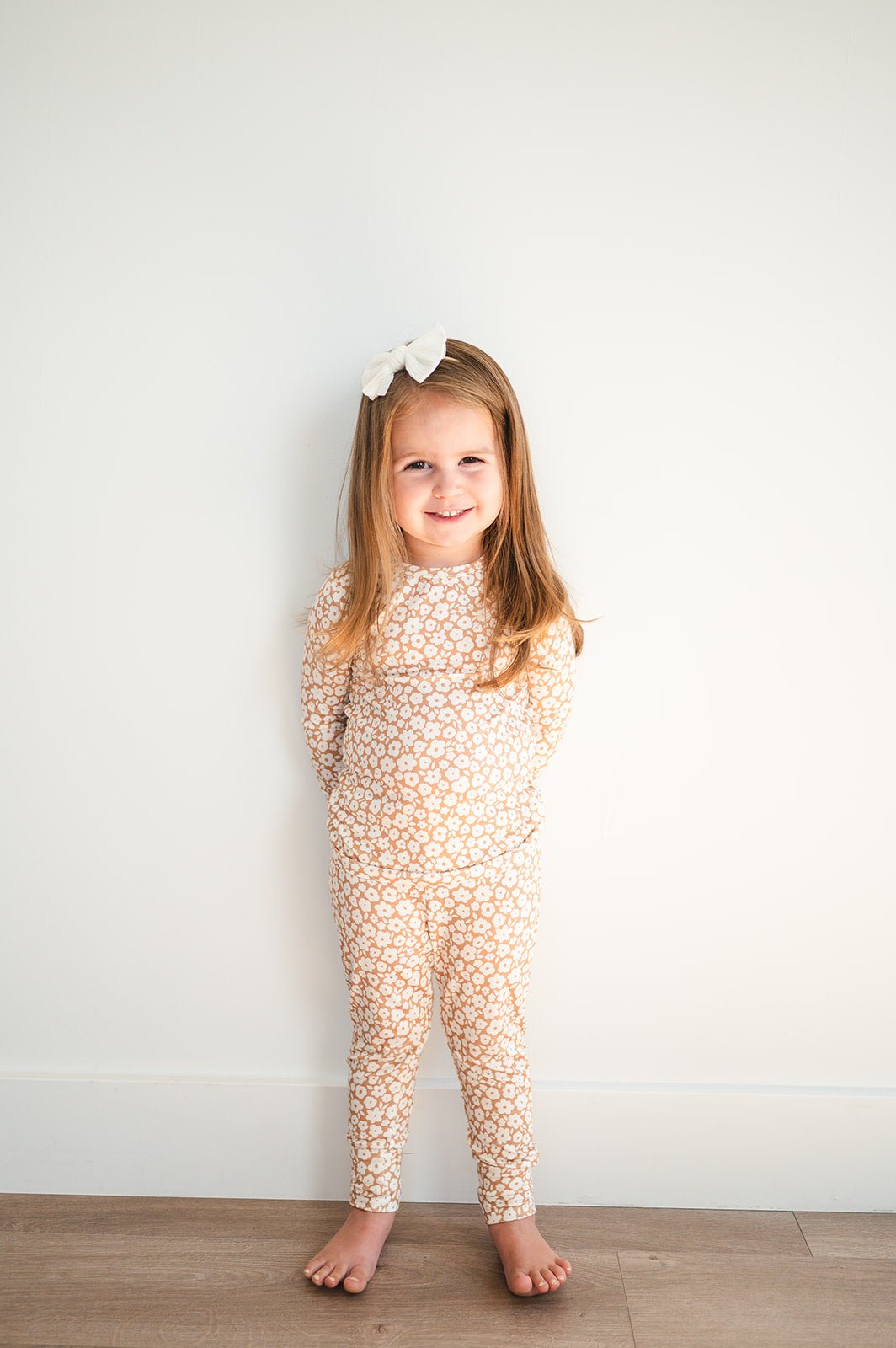 Two-Piece Pajama Set - Mocha Ditsy